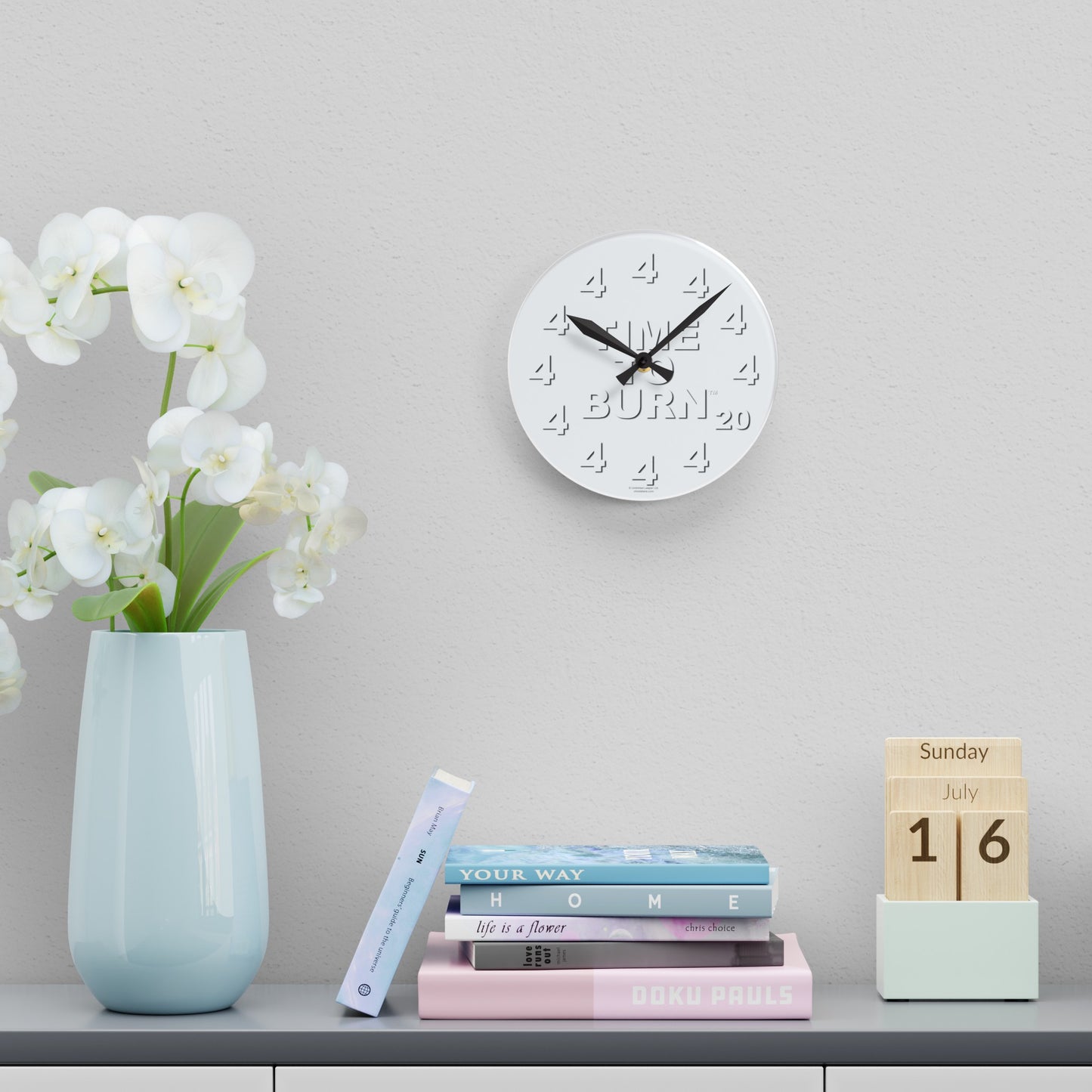 Time To Burn™ Clock - Acrylic
