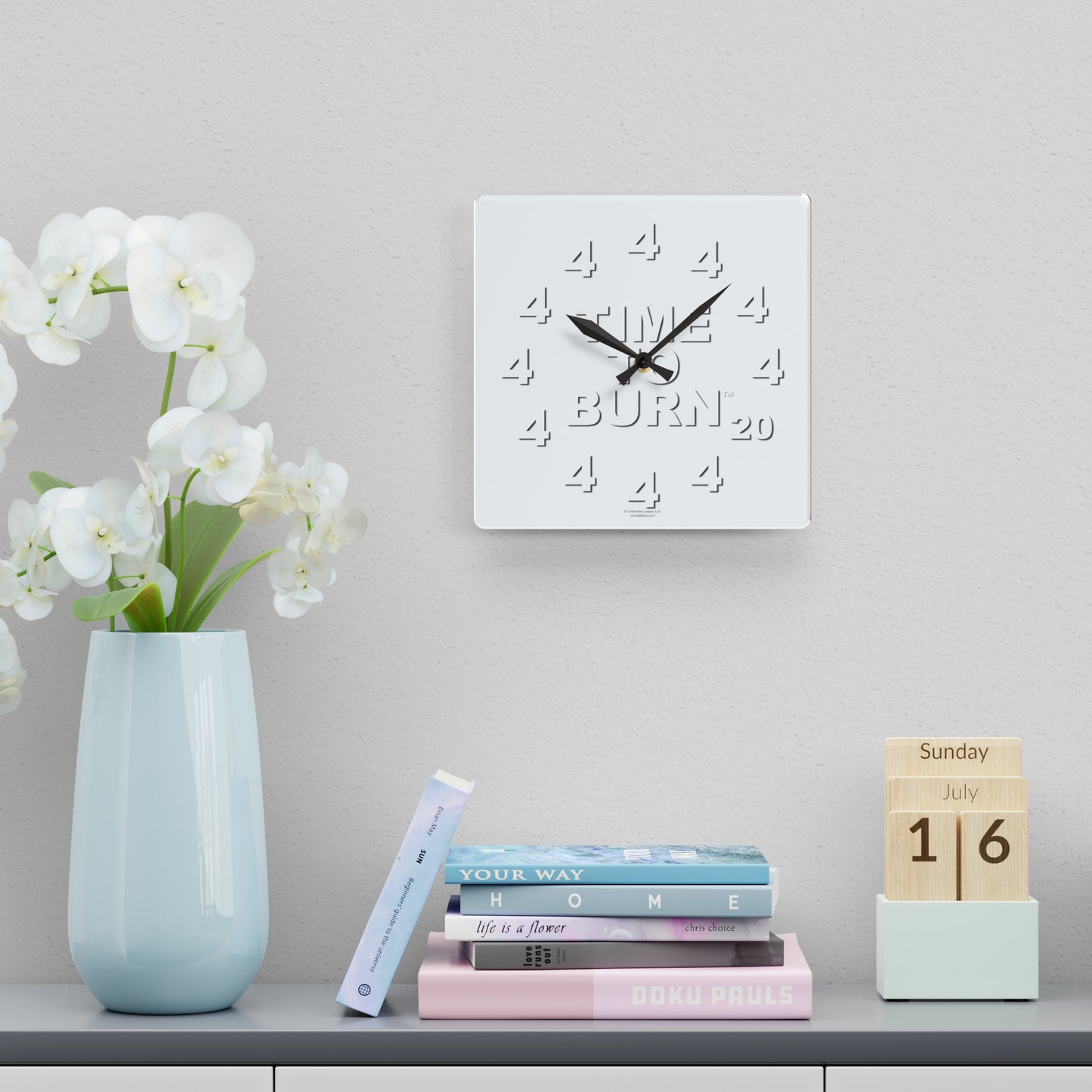 Time To Burn™ Clock - Acrylic