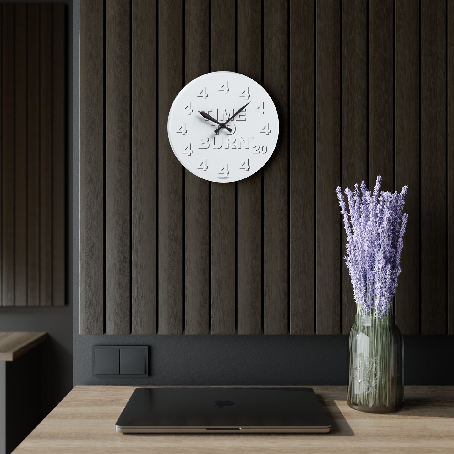 Time To Burn™ Clock - Acrylic