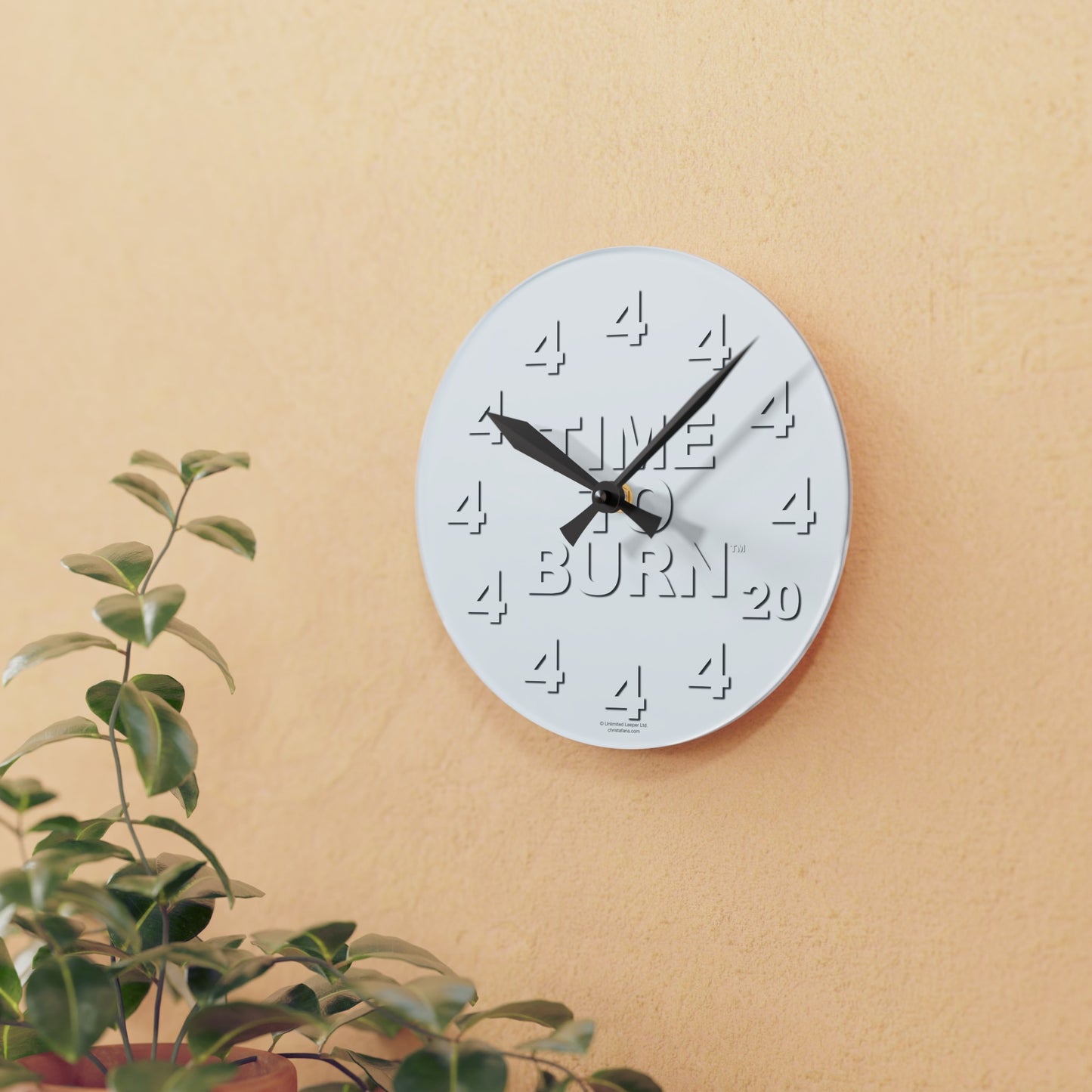 Time To Burn™ Clock - Acrylic