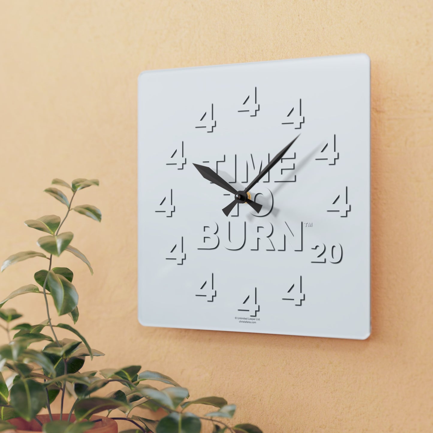 Time To Burn™ Clock - Acrylic