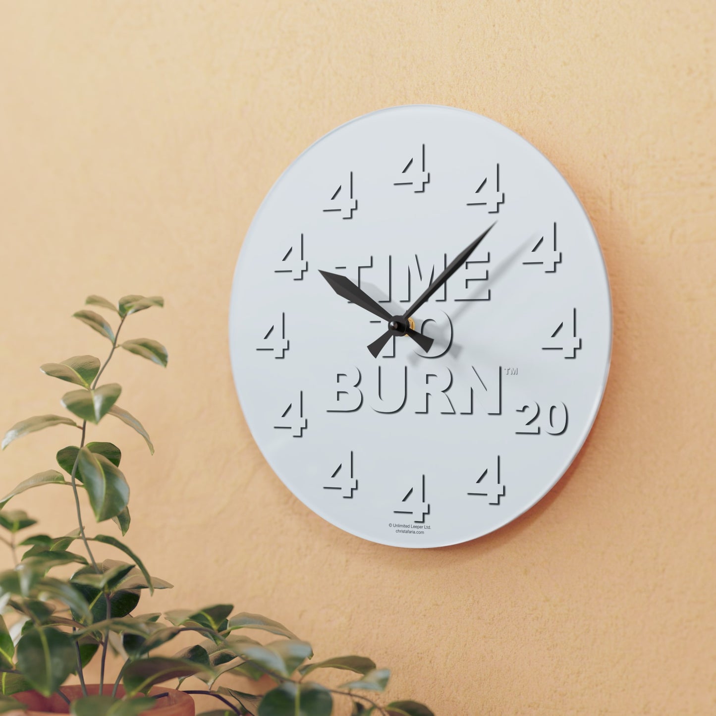 Time To Burn™ Clock - Acrylic