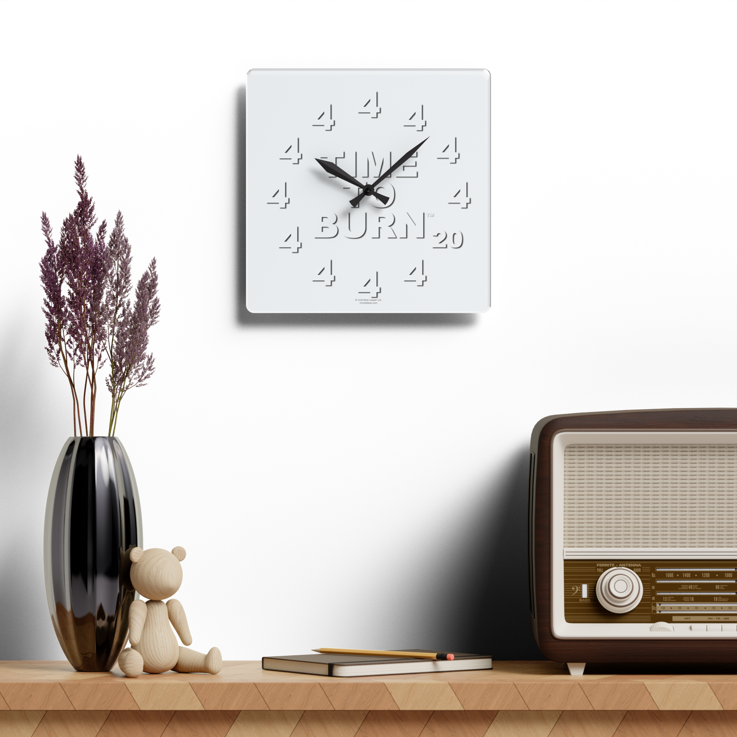 Time To Burn™ Clock - Acrylic