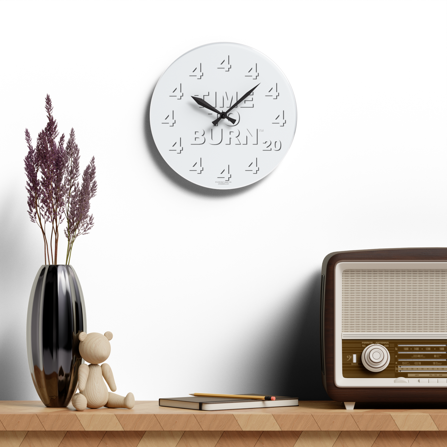 Time To Burn™ Clock - Acrylic