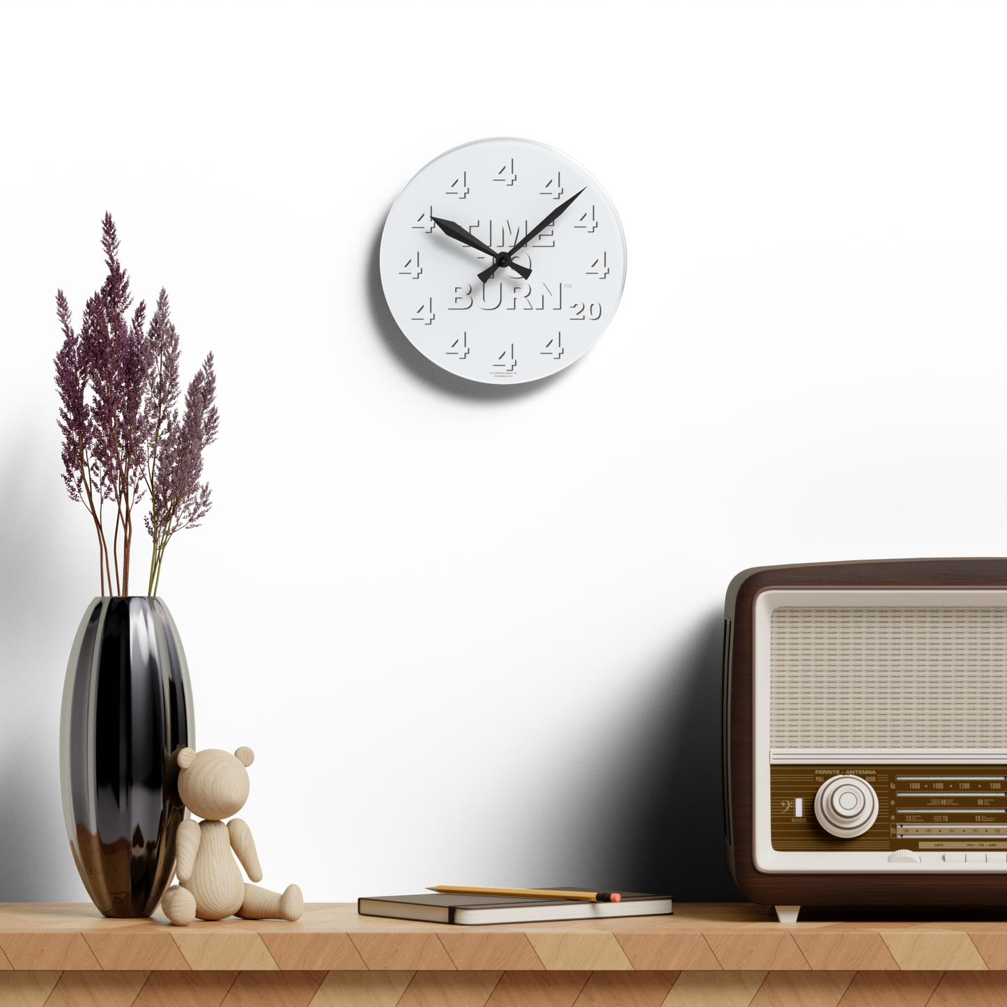 Time To Burn™ Clock - Acrylic