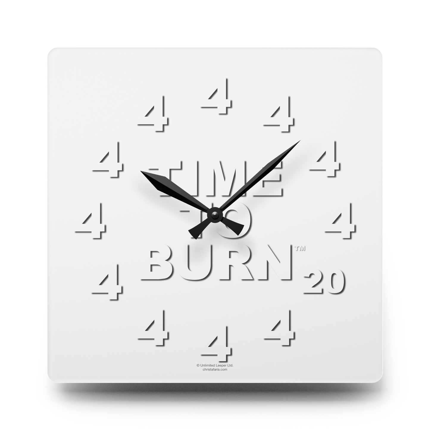 Time To Burn™ Clock - Acrylic